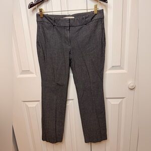LOFT Petites “Kate” Charcoal Herringbone Trousers